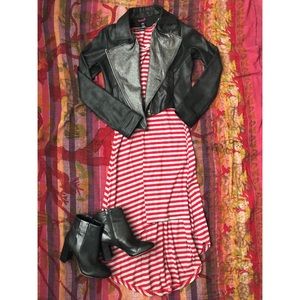 Cotton Jersey High Low Dress